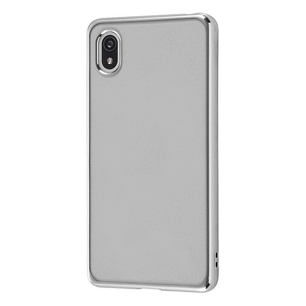 TPUソフトケース メタリックフレーム/シルバー