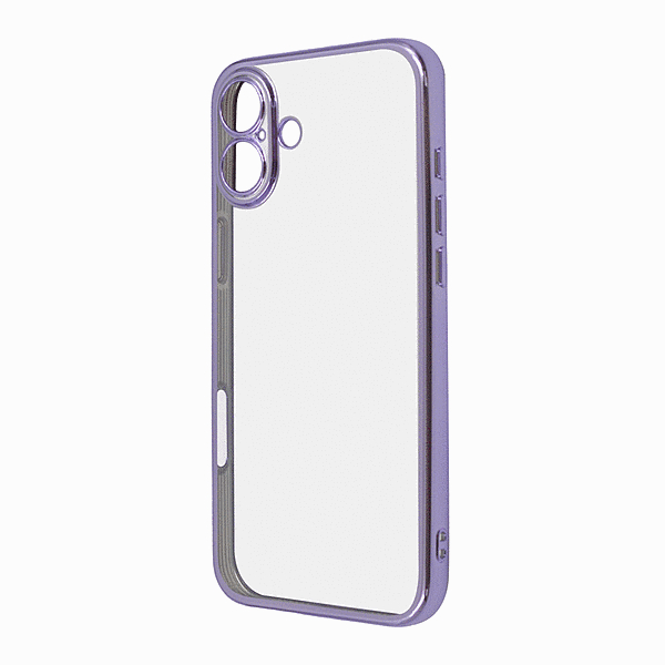 精密設計 カメラ保護 衝撃吸収 バンパー メタリック TPUソフトケース/ラベンダー