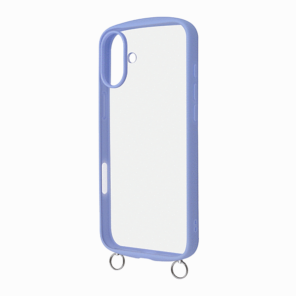 Puffull 耐衝撃 バンパー ストラップ金具付き ハイブリッドケース/ペールブルー