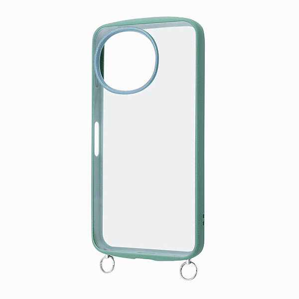 Puffull 耐衝撃 バンパー ストラップ金具付き ハイブリッドケース/オリーブ/グリーン