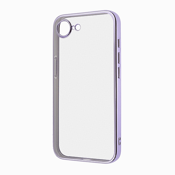 精密設計 カメラ保護 衝撃吸収 バンパー メタリック TPUソフトケース/ラベンダー