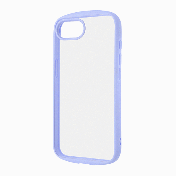 Puffull 耐衝撃 バンパー ハイブリッドケース/ペールブルー