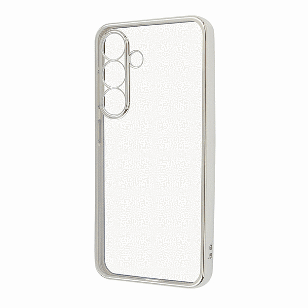 精密設計 カメラ保護 衝撃吸収 バンパー メタリック TPUソフトケース/シルバー