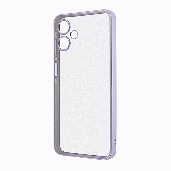 精密設計 カメラ保護 衝撃吸収 バンパー メタリック TPUソフトケース/ラベンダー