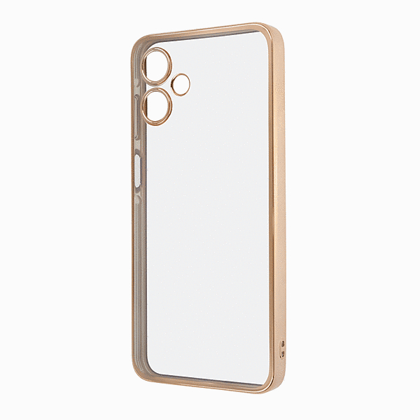 精密設計 カメラ保護 衝撃吸収 バンパー メタリック TPUソフトケース/ピンクゴールド