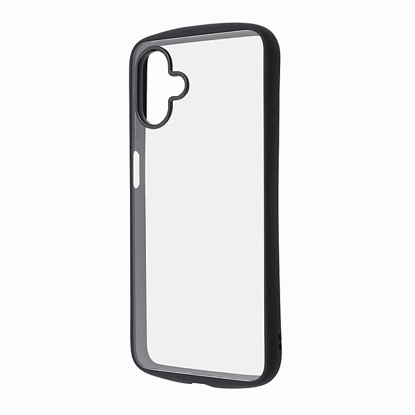 Puffull 耐衝撃 バンパー ハイブリッドケース/クリア/ブラック
