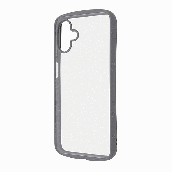 Puffull 耐衝撃 バンパー ハイブリッドケース/クリア/グレー
