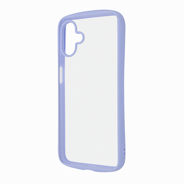 Puffull 耐衝撃 バンパー ハイブリッドケース/ペールブルー