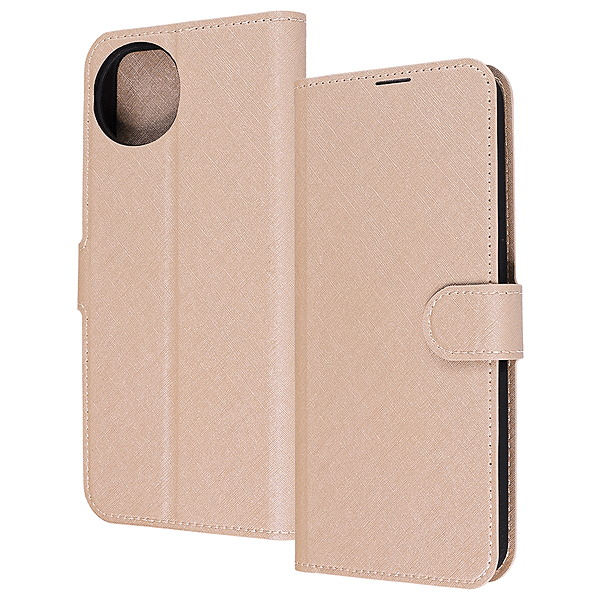 マグネットベルト 手帳型レザー/シャイニーベージュ