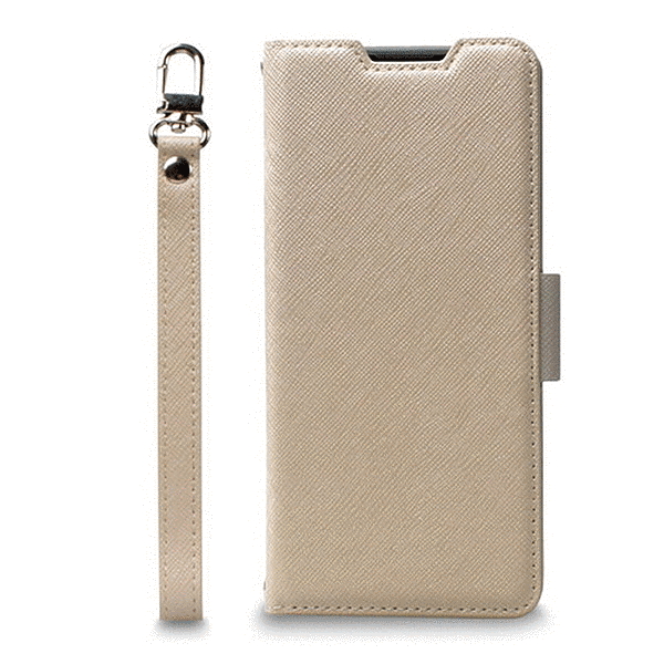 手帳型ケース/ベージュ_グレー