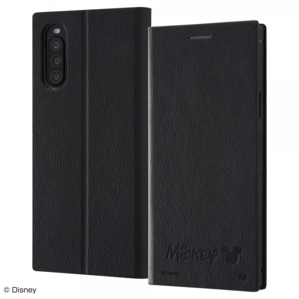 耐衝撃 手帳型レザーケース サイドマグネット/ミッキーマウス