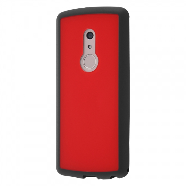 Puffull 耐衝撃 バンパー ハイブリッドケース/レッド