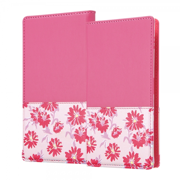 手帳型ケース FLEX S/花柄_レッド
