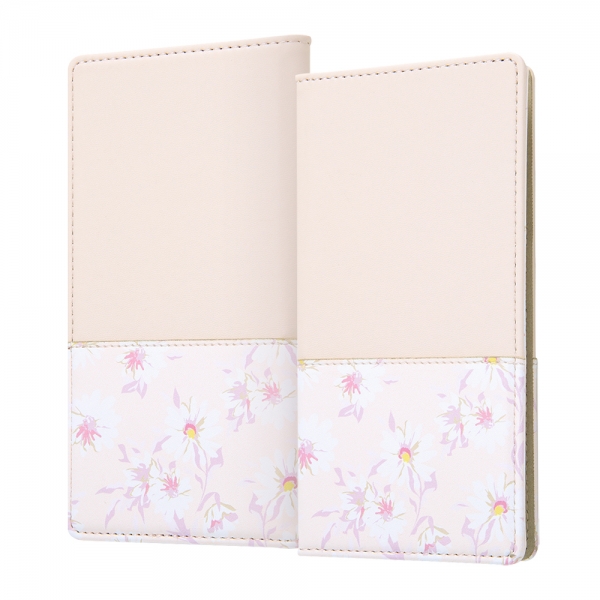 手帳型ケース FLEX S/花柄_ベージュ