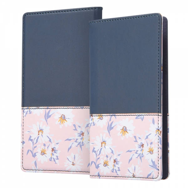 手帳型ケース FLEX M/花柄_ダークネイビー