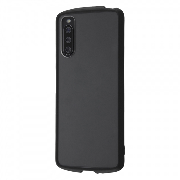 Puffull 耐衝撃 バンパー ハイブリッドケース/クリア/ブラック