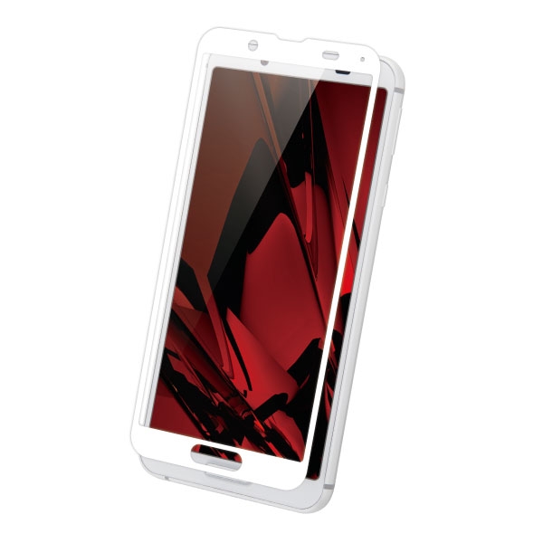 ガラスフィルム 防埃 3D 10H アルミノシリケート 全面保護 ブルーライトカット/ホワイト