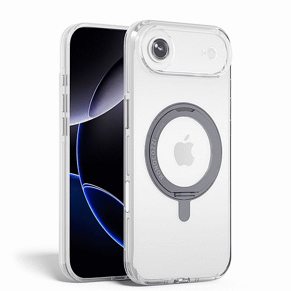 MagSefe対応スタンド付き耐衝撃ケース/トランスパレント