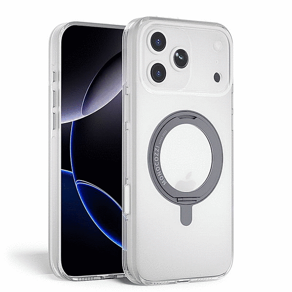 MagSefe対応スタンド付き耐衝撃ケース/トランスパレント