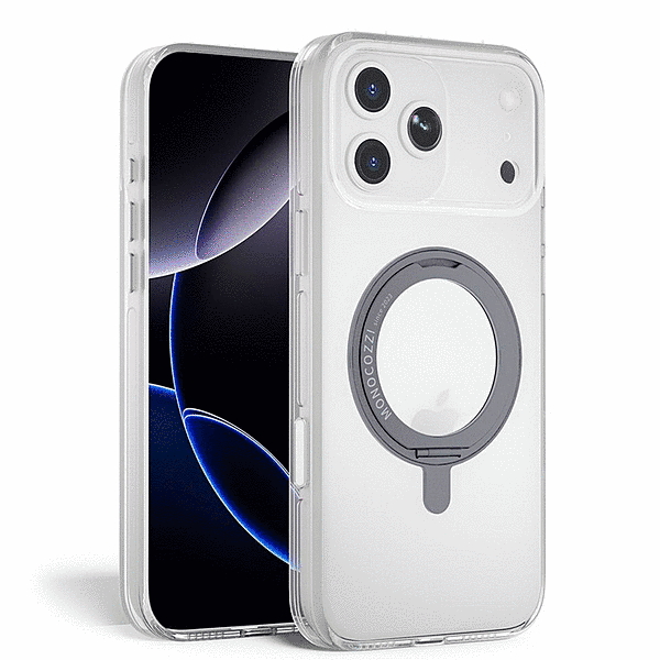 MagSefe対応スタンド付き耐衝撃ケース/トランスパレント