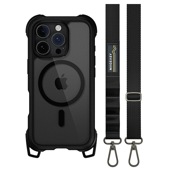 PC/TPU ハイブリッドケース/レザーブラック