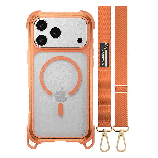 PC/TPU ハイブリッドケース/コーラル/オレンジ