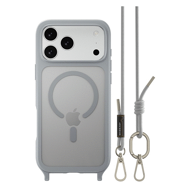 MagSefe対応ストラップ付きケース/ミスト/ミスティーグレー