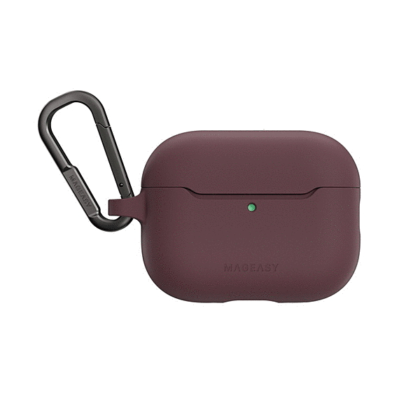 カラビナ付き耐衝撃ケース/バーガンディーパープル