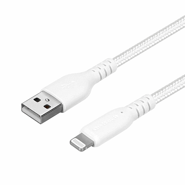 急速2.4A/データ転送Type-AtoLightningケーブル0.5m ホワイト