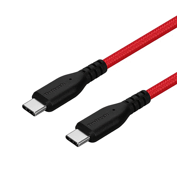 PD60W/データ転送Type-CtoCケーブル1m ブラックレッド
