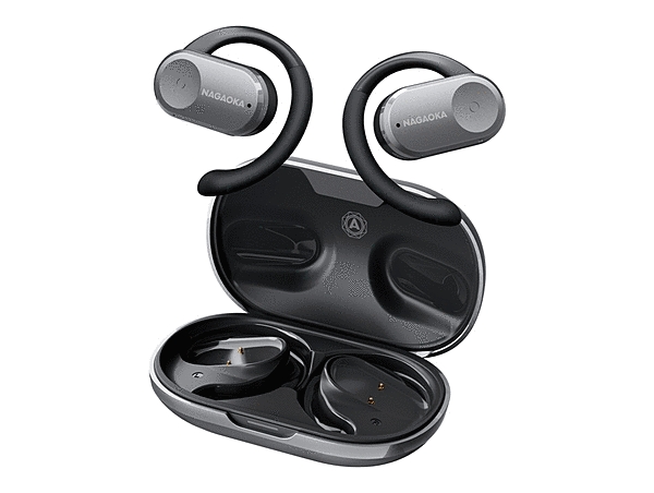 オープンワイヤレスイヤホン ガンメタリック