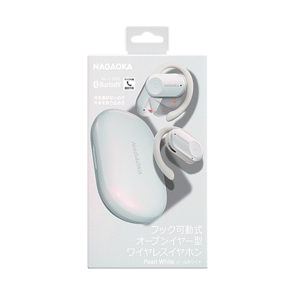 オープンワイヤレスイヤホン パールホワイト