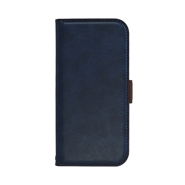 薄型手帳サイドマグネットケース 衝撃吸収 ネイビー/ブラウン