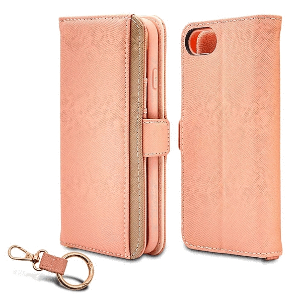 Viviana サフィアーノ手帳型ケース ピンク