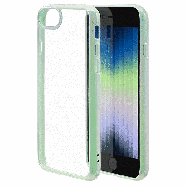 aurora ハイブリッドケース TPU/PC オーロラフレーム ミント/クリア