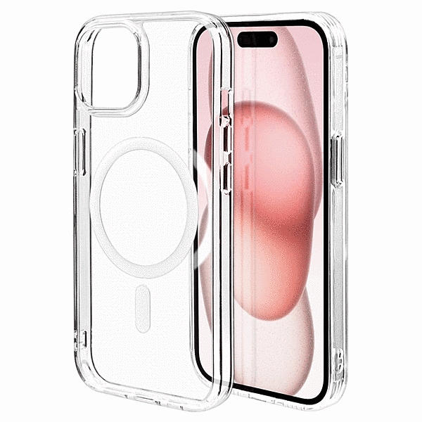 RHINOX ハイブリッドケース TPU/アクリル 5H 衝撃吸収 MIL規格準拠 Magsafe対応 クリア