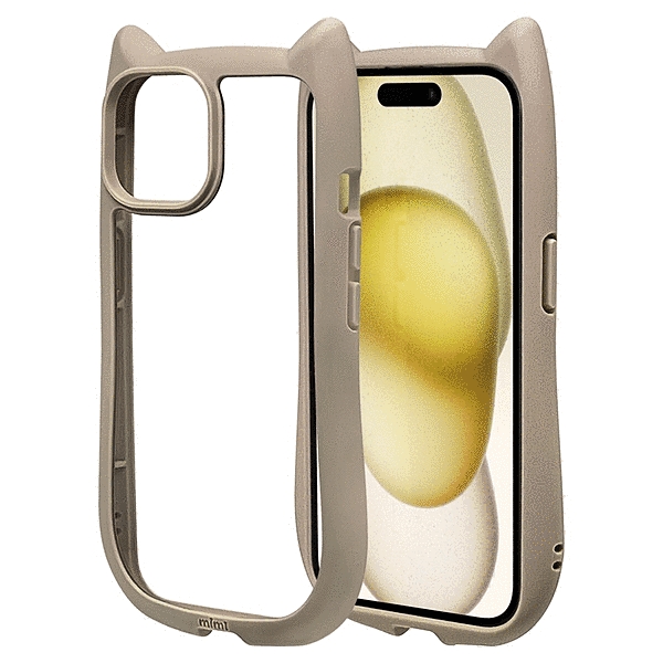 mimi 猫耳ハイブリッドケース TPU/PC MIL規格準拠 トープ