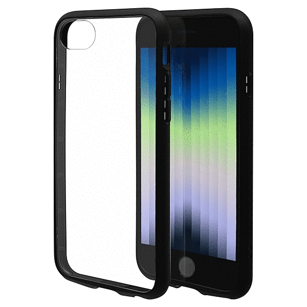 RHINOX ハイブリッドケース TPU/アクリル 5H 衝撃吸収 MIL規格準拠 ブラック/クリア