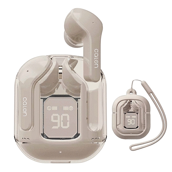 calon BT5.3 完全ワイヤレスイヤホンマイク AAC対応 シリコンケース ストラップ付き トープ