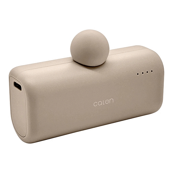 calon 5000mAh Type-C直付けモバイルバッテリー Cオス Cメス 20W出力 トープ