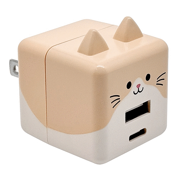 モバにゃー AC充電器Type-C USB-A PD20W アルト