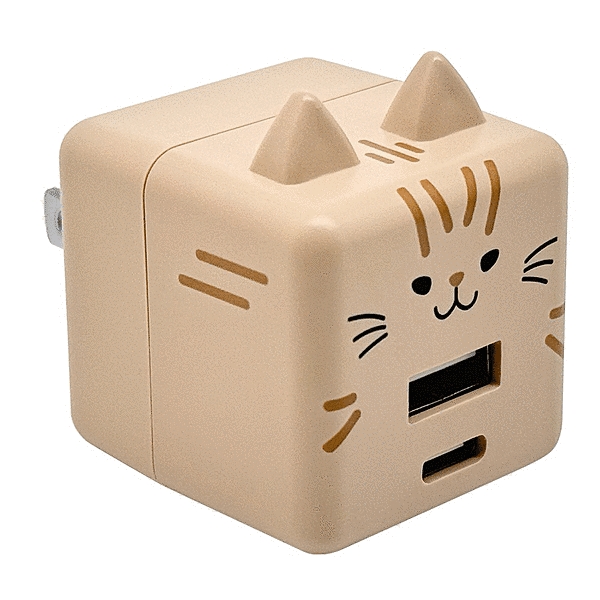 モバにゃー AC充電器Type-C USB-A PD20W もなか