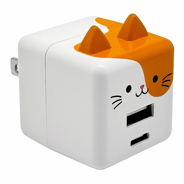 モバにゃー AC充電器Type-C USB-A PD20W レオ