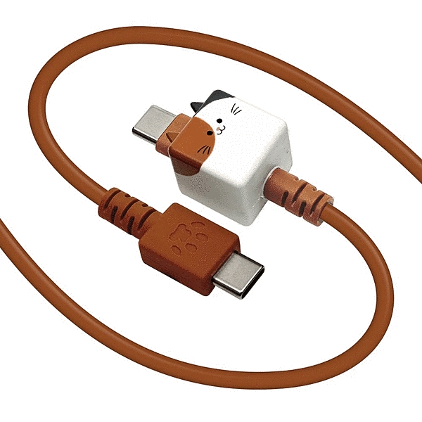 モバにゃー もちもちケーブル Type-C to Type-C 1m ミッケ