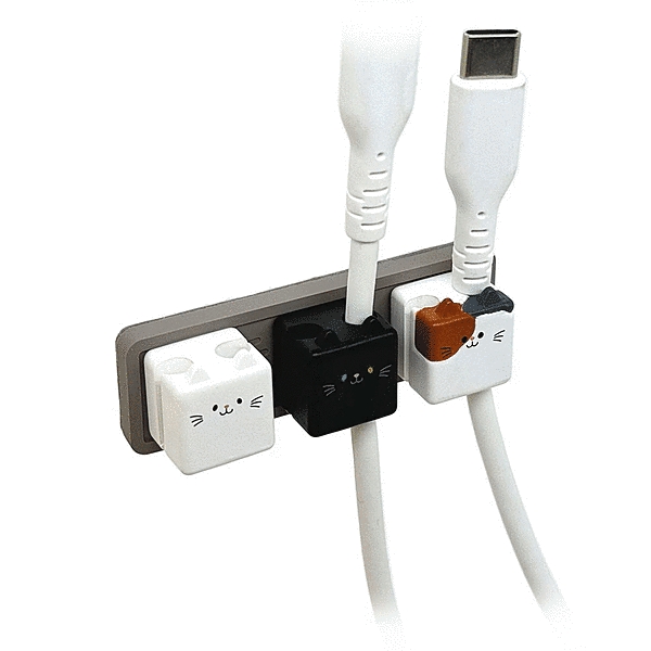 モバにゃー おかたづけマグネットケーブルホルダー もちち/ごま/ミッケ