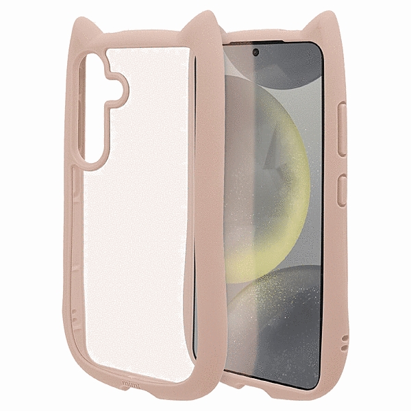 mimi 猫耳ハイブリッドケース TPU/PC MIL規格準拠 スモーキーピンク