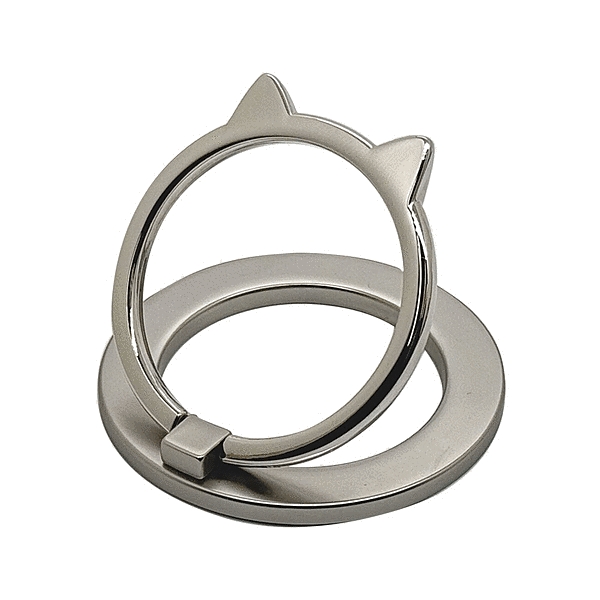 Magsafe用猫型スマホリング NEKO no MAGNET RING 猫大 シルバー