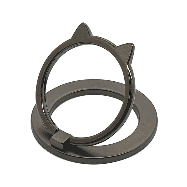Magsafe用猫型スマホリング NEKO no MAGNET RING 猫大 スペースグレー