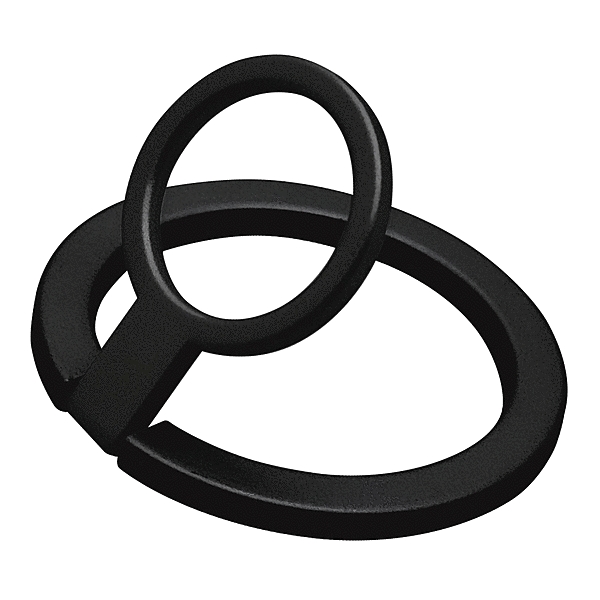 Magsafe対応 スタンド機能付き スマホリング マットブラック