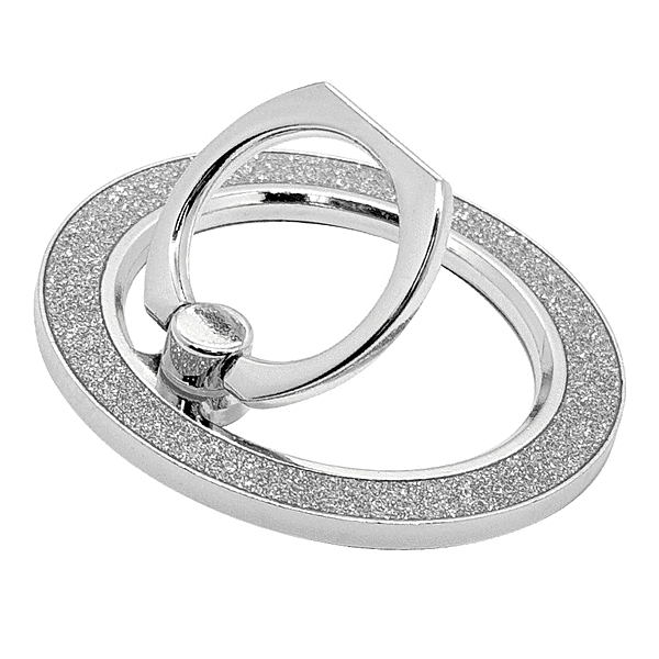 Magsafe対応 スタンド機能付きスマホリング キラキラシルバー